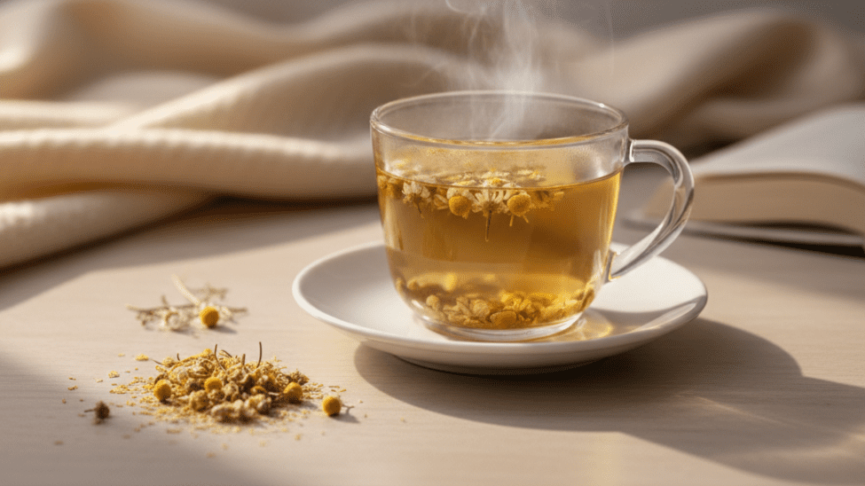 Chamomile tea for immune balance and recovery