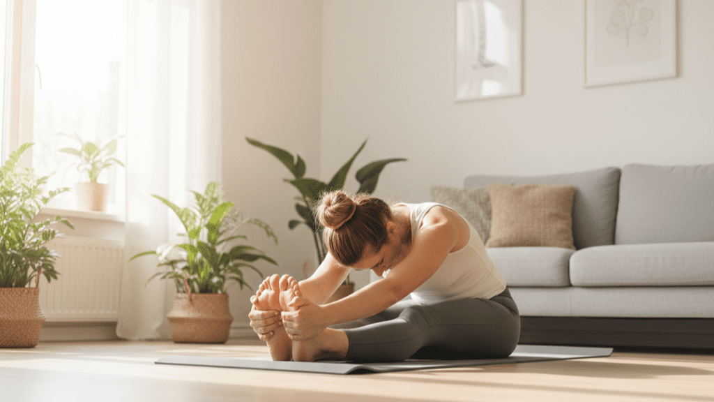 gentle daily stretching routine for energy and stress relief