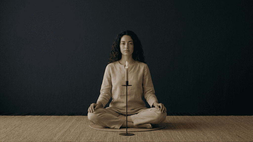 candle gazing meditation practice for improving focus