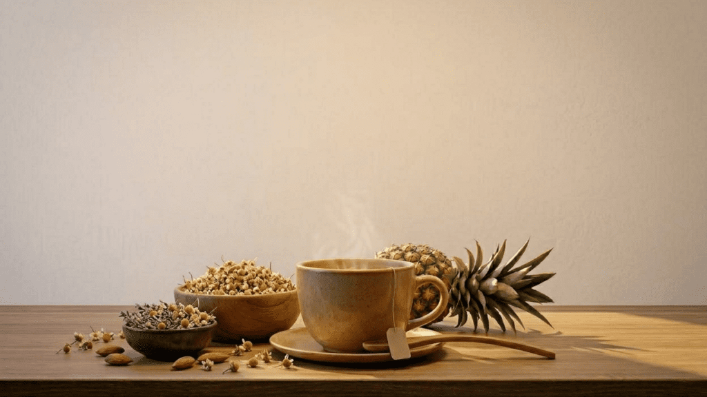 chamomile herbal tea supporting relaxation and better sleep