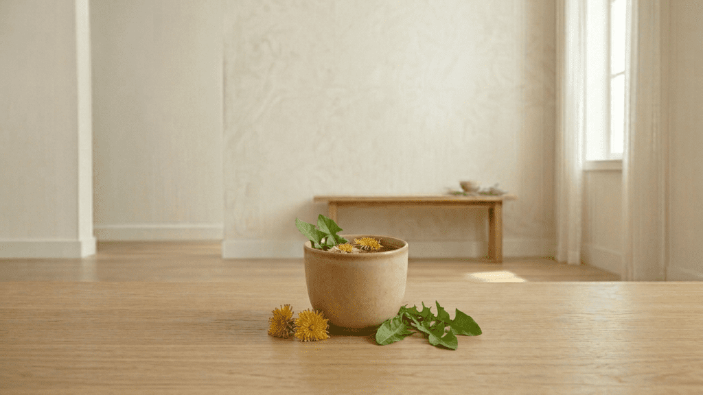 Dandelion tea used for digestive and liver support