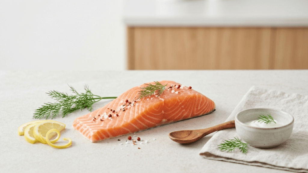 Salmon fish representing omega-3 rich anti-inflammatory food