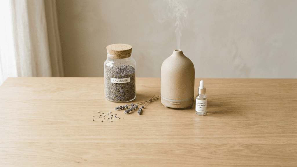 lavender indoors representing herbal remedies for stress and relaxation
