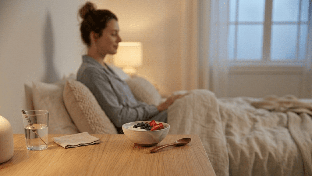 Light healthy evening snack supporting better sleep