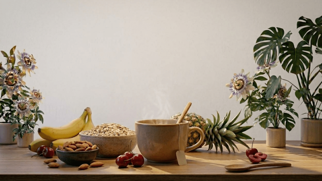 oats bananas and almonds as foods for better sleep naturally