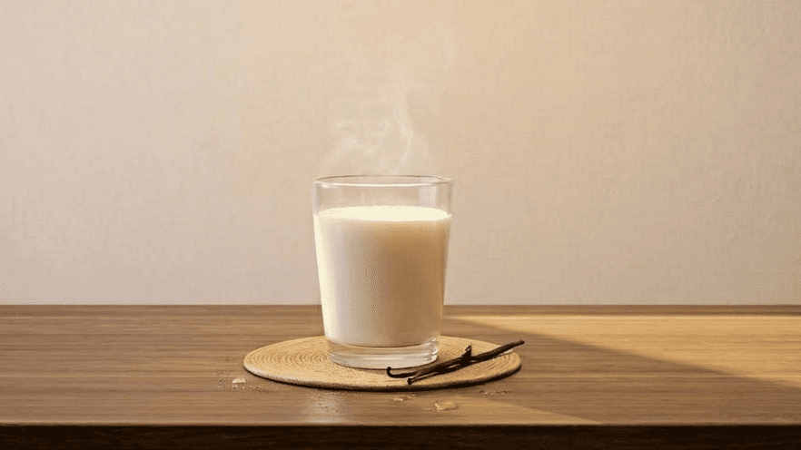 warm milk drink as a traditional food for better sleep