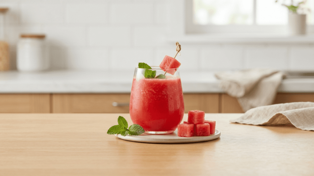 Fresh watermelon juice as a natural hydrating drink